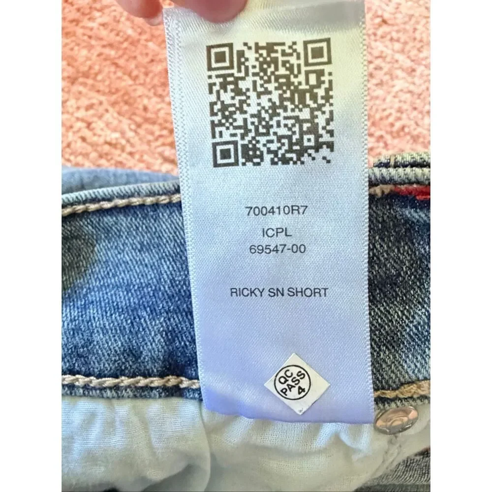 NWT True Religion Ricky Relaxed Straight Denim Shorts W32 Light Wash Men’s